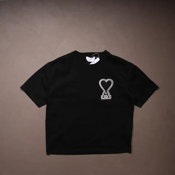 [BUNJANG] AMI Logo Embroidered Short Sleeve T-Shirt L / 아미 로고 자수 반팔티셔츠 A851