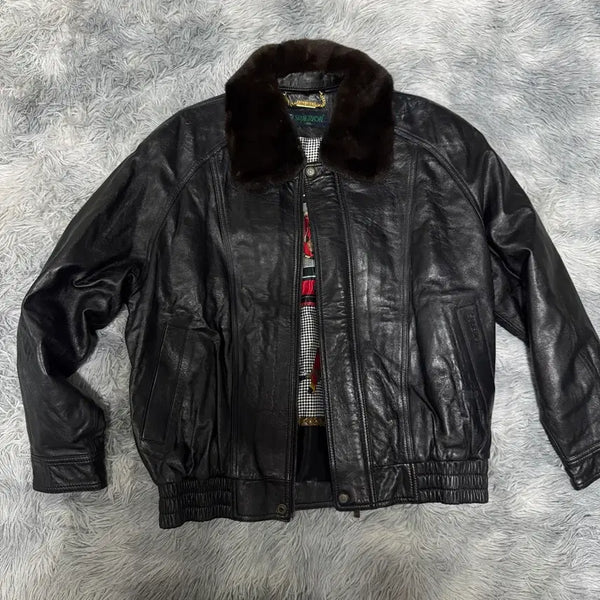 [BUNJANG] Superior 90s Bomber Sheepskin Jacket Size 100 / 90s 슈페리어 봄버 양가죽자켓 100사이즈