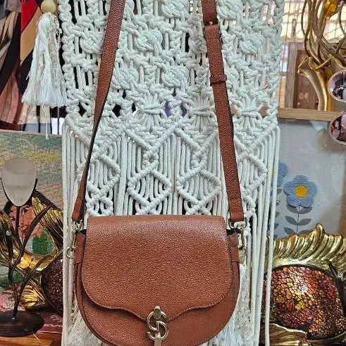 [BUNJANG] Brooks Brothers Calfskin Leather Crossbody Bag Brown / 브룩스 브라더스 소가죽 크로스백 브라운