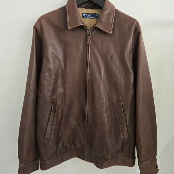 [BUNJANG] Polo Ralph Lauren Lambskin Leather Jacket Brown M / 폴로 랄프 로렌 레더 자켓
