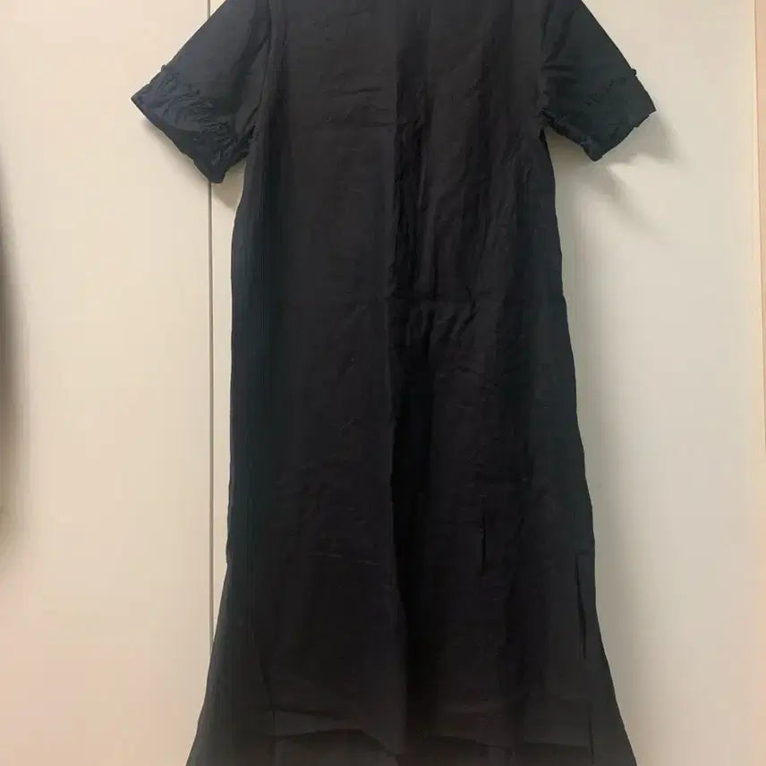 [BUNJANG] JAJU Linen Long Dress Black / 깔끔한 블랙 색상의 JAJU 린넨롱원피스