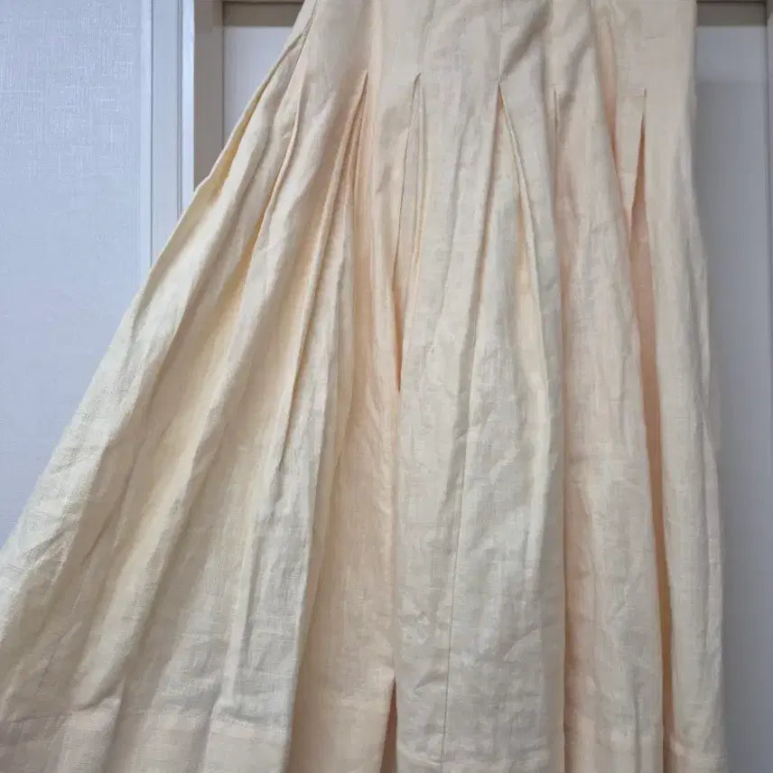 [BUNJANG] Zara Linen Pleated Midi Skirt / 자라 ZW린넨 플리츠 스커트