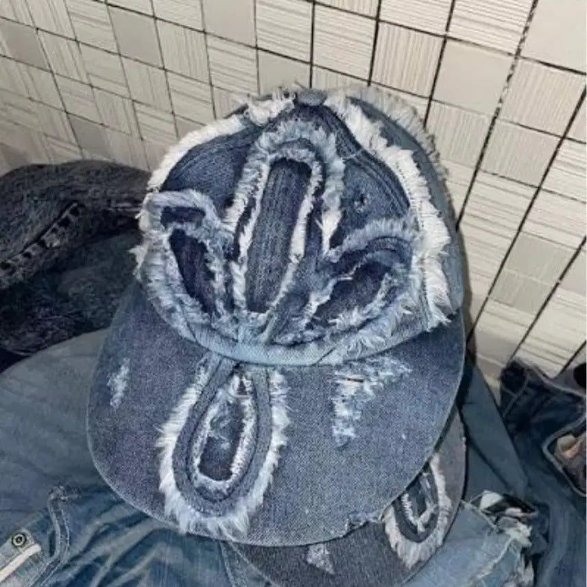 [BUNJANG] Surgery Clover Patch Denim Cap Blue / 써저리 클로버 패치 데님캡 블루