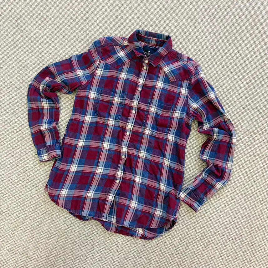 [BUNJANG] American Eagle Plaid Shirt / XS 아메리칸이글 체크 셔츠 0805D1