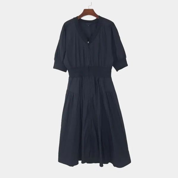 [BUNJANG] LUSSO V-Neck Zipper Dress / 제평 LUSSO 브이넥 지퍼원피스 10