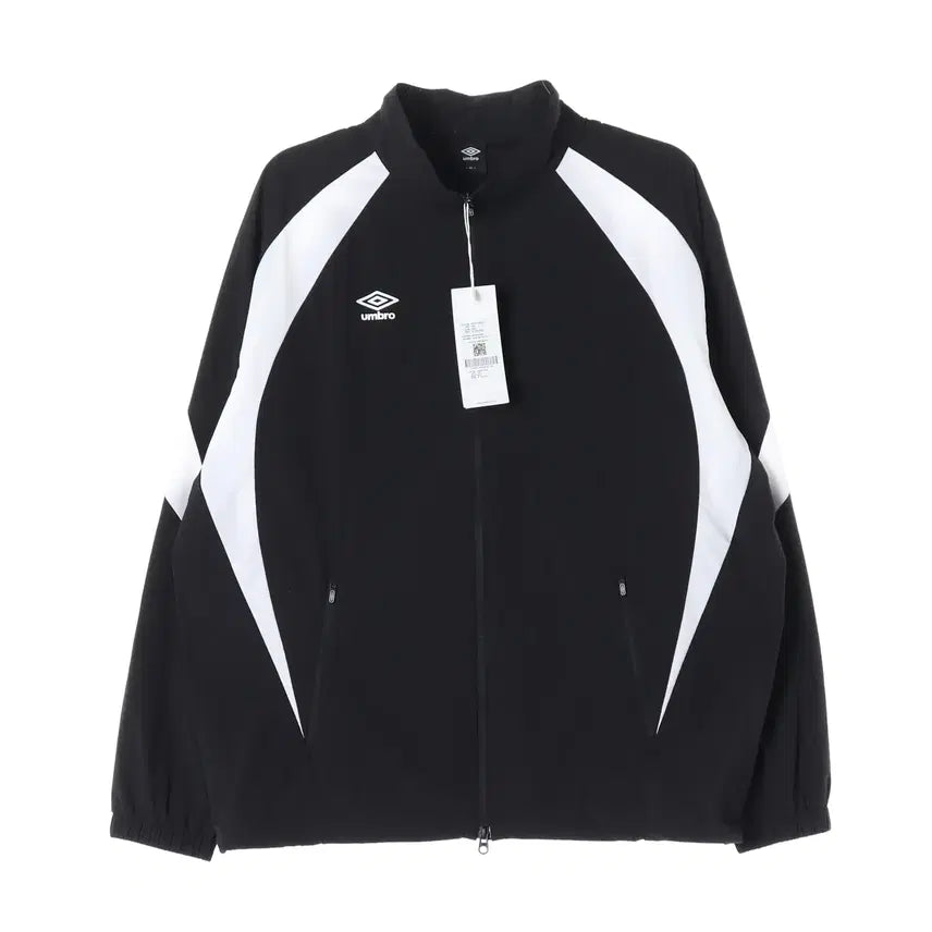 [BUNJANG] Umbro 24SS Double Cut Stand Neck Windbreaker Jacket Black / (새상품) 엄브로 24SS 더블컷 스탠넥 바람막이 자켓 재킷 블랙