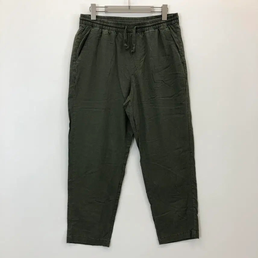 [BUNJANG] Guess Linen Cropped Banding Pants Size 32-33 / 게스 크롭 린넨 밴딩팬츠 32-33