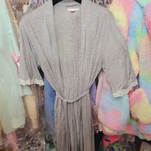 [BUNJANG] Imported Lace Robe Grey S / 수입 레이스그레이 로브 그레이S