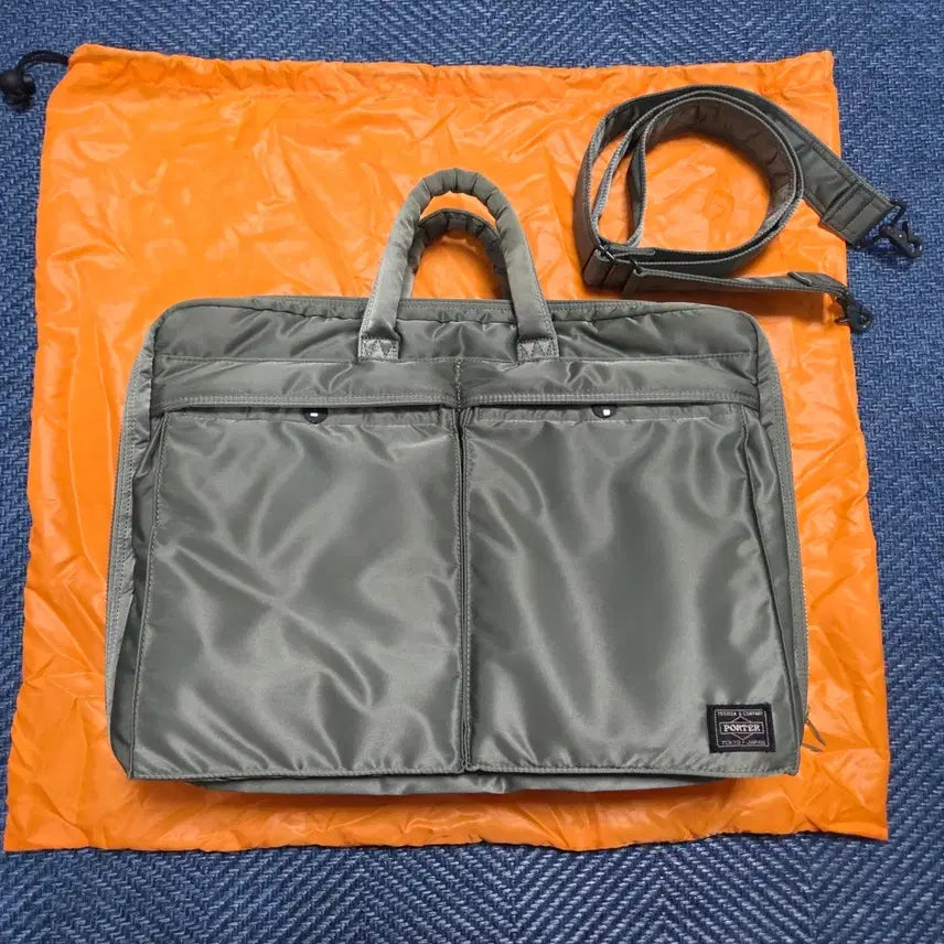 [BUNJANG] Yoshida Porter Tanker 2-Way Briefcase Sage Green / 요시다포터 탱커 2WAY 브리프케이스 세이지그린 팔아요!!