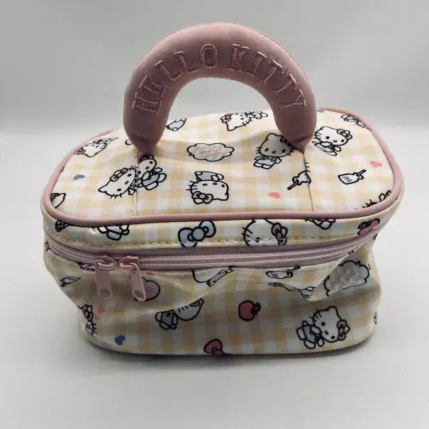 [BUNJANG] Sanrio Hello Kitty Checkered Pouch / 산리오 헬로키티 체크 파우치