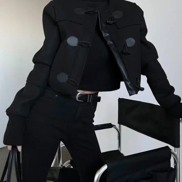 [BUNJANG] Inegi Wool Duffle Jacket (Black) / 이네기 울 더플 자켓 (검정)