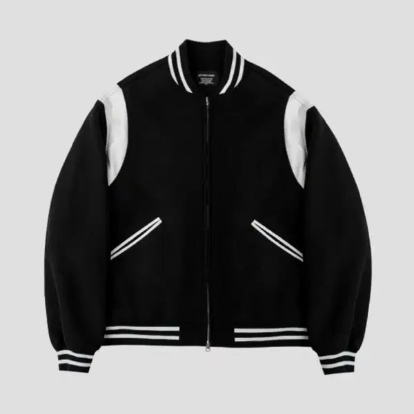 [BUNJANG] Letterfrommoon Big Award Stadium Wool Varsity Jacket Black / 레테르코모 빅 어워드 스타디움 울 바시티자켓 블랙