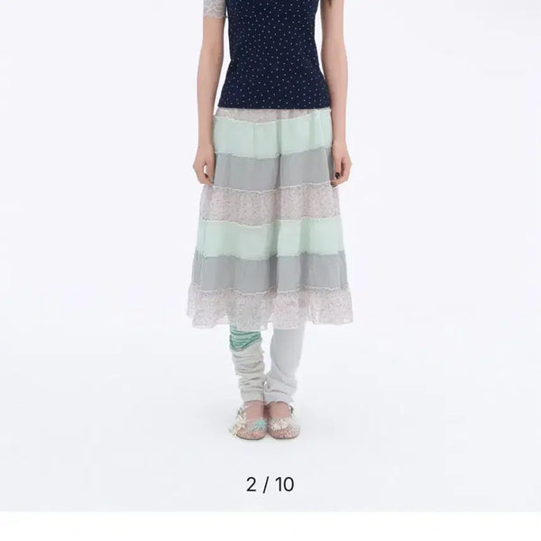 [BUNJANG] Sononnomori Triple Patch Cancan Skirt / 소노노모리 TRIPLE PATCH CANCAN SKIRT
