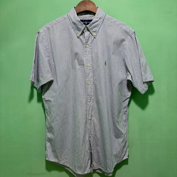 [BUNJANG] Polo Ralph Lauren Striped Short Sleeve Shirt / 폴로 랄프로렌 스트라이프 반팔셔츠 (ㅎ5852)