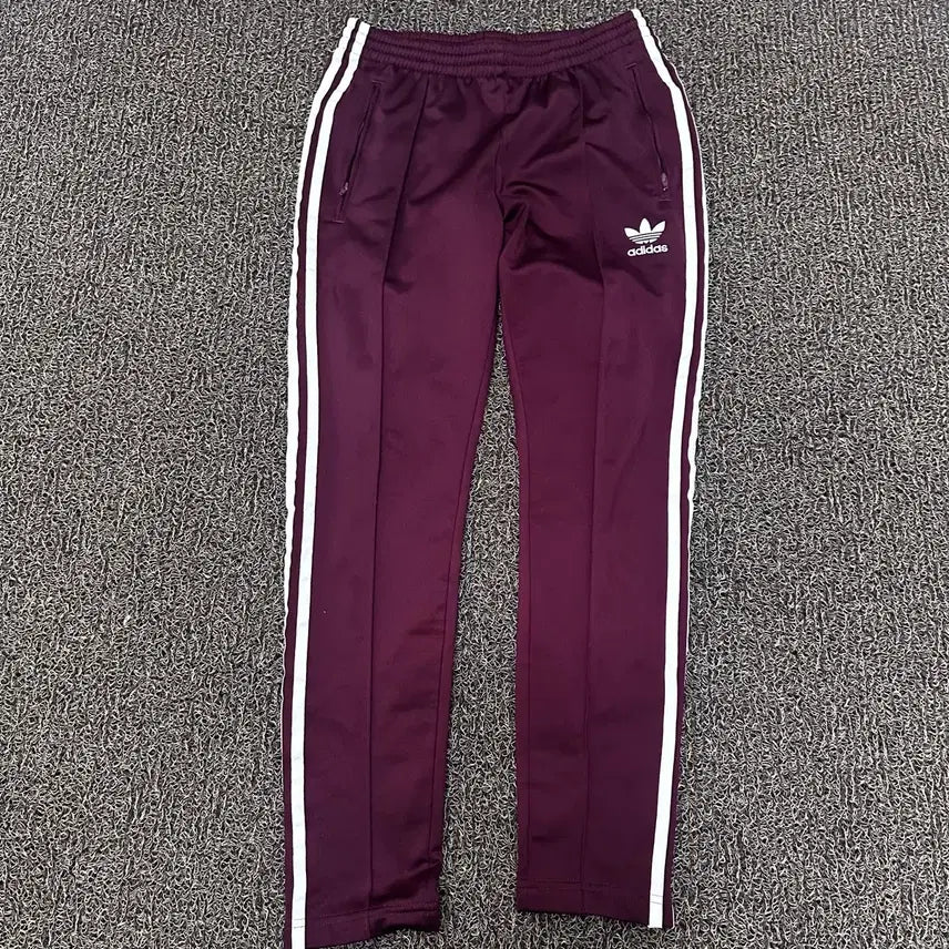 [BUNJANG] Adidas Firebird Logo SST Burgundy Track Pants / 아디다스 파이어버드 로고 SST 버건디 트레이닝복 운동복 추리닝 바지