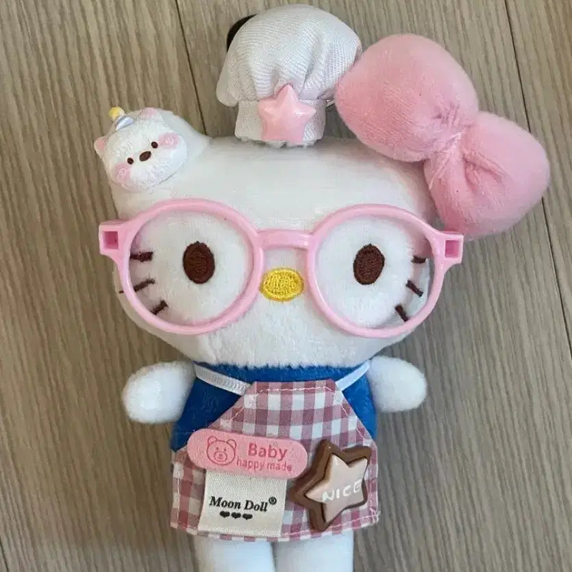 [BUNJANG] Hello Kitty Chef Doll Charm / 헬로키티 안경 요리사 인형 키링