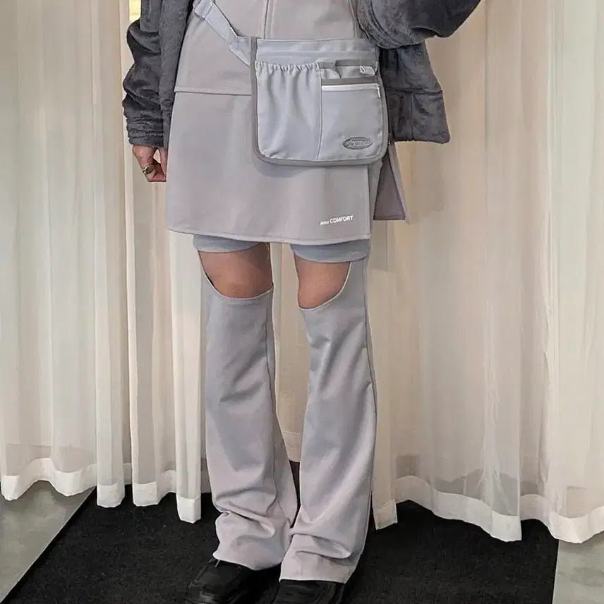 [BUNJANG] JICHÖI 23-006 Slim Skirt Pants / 지초이 23-006 슬림 스커트 팬츠