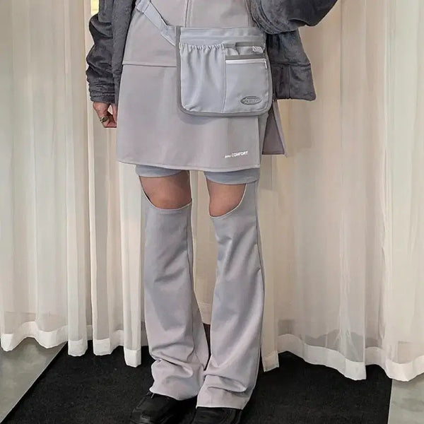 [BUNJANG] JICHÖI 23-006 Slim Skirt Pants / 지초이 23-006 슬림 스커트 팬츠