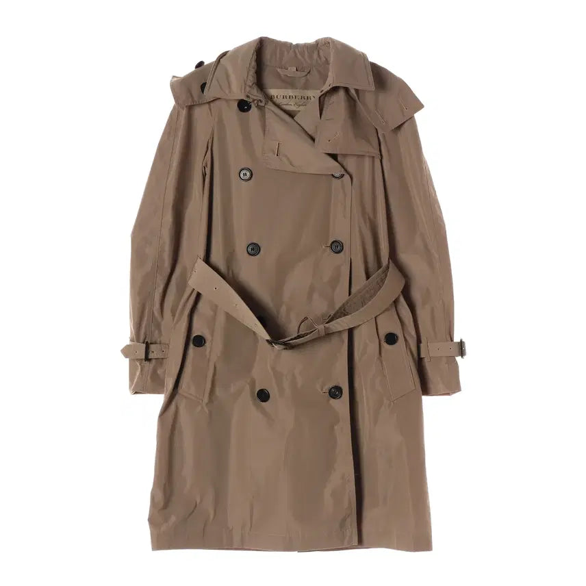 [BUNJANG] Burberry Detachable Hood Double Trench Coat Beige / 버버리 디테퍼블 후드 더블 트렌치 코트 베이지