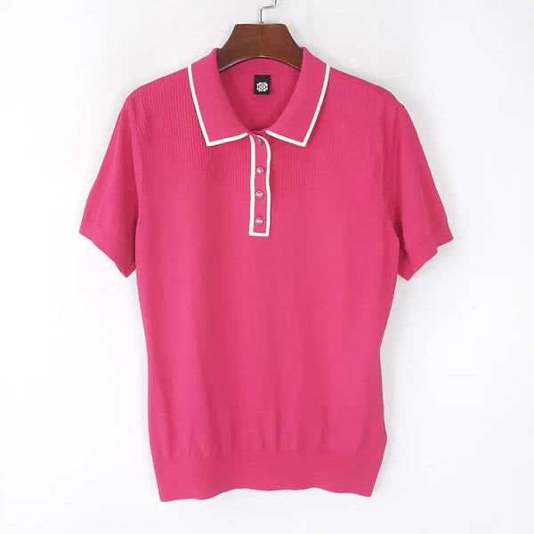 [BUNJANG] Daks Golf Caravan Short Sleeve Knit 95 / 닥스 골프 카라반팔니트 95