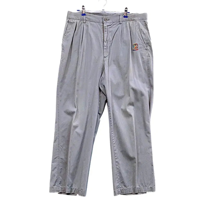 [BUNJANG] 2002 World Cup Men's Wide Fit Chino Pants 32 Grey / 2002월드컵 남성 아메카지 와이드핏 치노팬츠 32 그레이 올드스쿨 43028