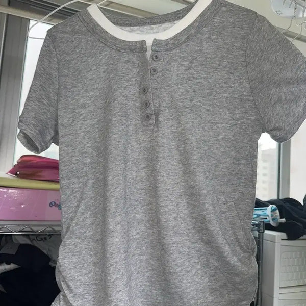 [BUNJANG] Layered Short Sleeve T-Shirt / 레이어드 반팔