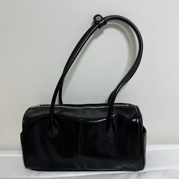 [BUNJANG] Squareline Shoulder Bag (Black) / 스퀘어라인 숄더백