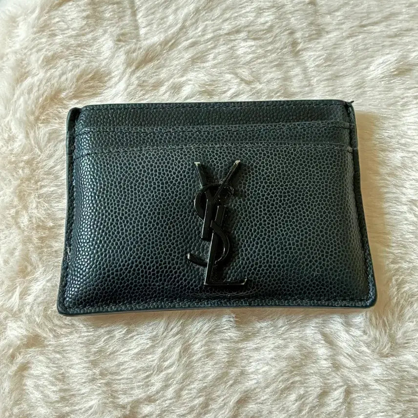 [BUNJANG] Saint Laurent Black Card Holder / 생로랑 흑장 카드지갑 정품 (박스있음)