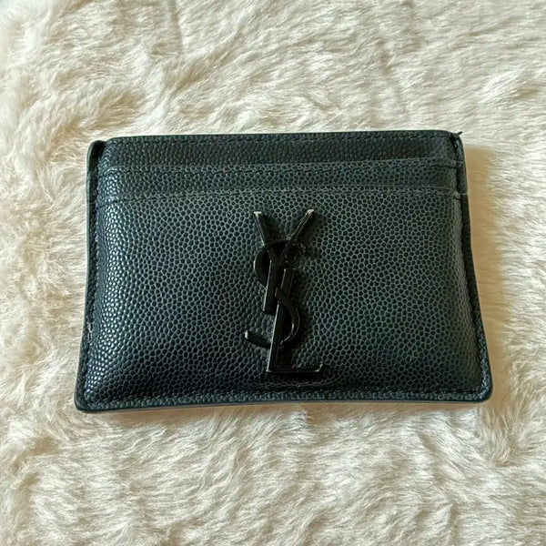 [BUNJANG] Saint Laurent Black Card Holder / 생로랑 흑장 카드지갑 정품 (박스있음)