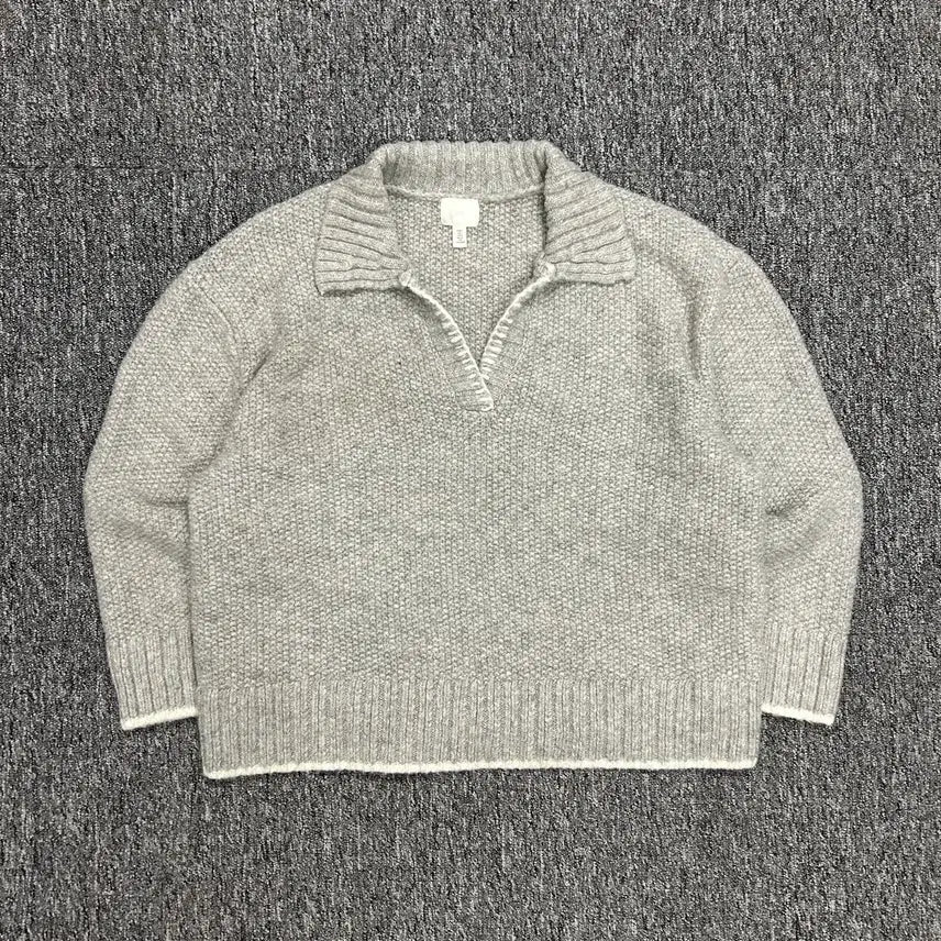 [BUNJANG] H&M Grey Collar Knit L / H&M 그레이 카라 니트 L