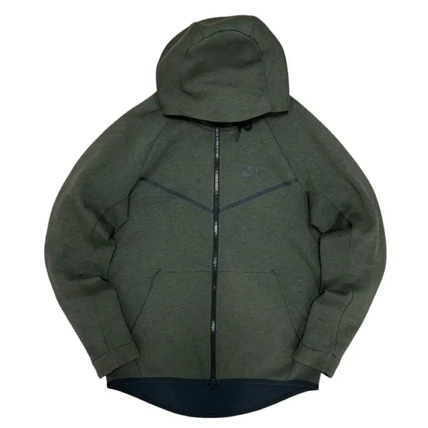 [BUNJANG] Nike Khaki Tech Fleece Hoodie (M) / 나이키 카키 테크팩 후드집업(M)