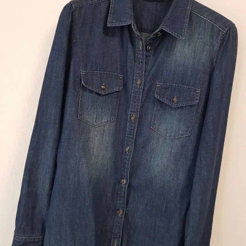 [BUNJANG] Hazzys Women's Denim Shirt / 헤지스 정품 여성데님셔츠