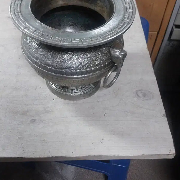 [BUNJANG] 1970s Korean Temple Incense Burner (Hyangwan) / 1970 국내 사찰 고형 향완/불교 향로 - 파손 및 휨 있음