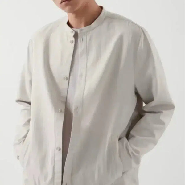 [BUNJANG] COS Cotton Stand Collar Grandad Shirt Jacket / cos 코스 코튼 스탠드칼라 그랜다드 셔츠 자켓