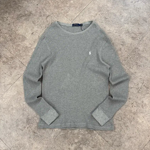 [BUNJANG] Polo Ralph Lauren Waffle Grey Long Sleeve / 폴로 랄프로렌 와플 그레이 롱슬리브 #csz1065