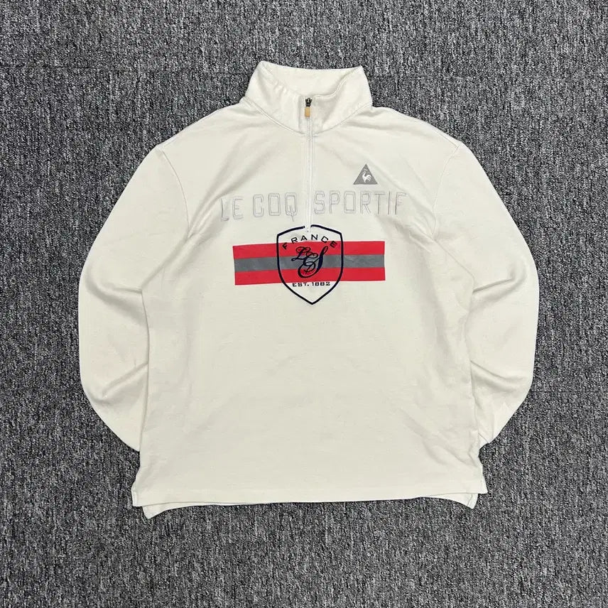 [BUNJANG] Le Coq Sportif Ivory Fleece Anorak L / 르꼬끄 아이보리 후리스 아노락 L