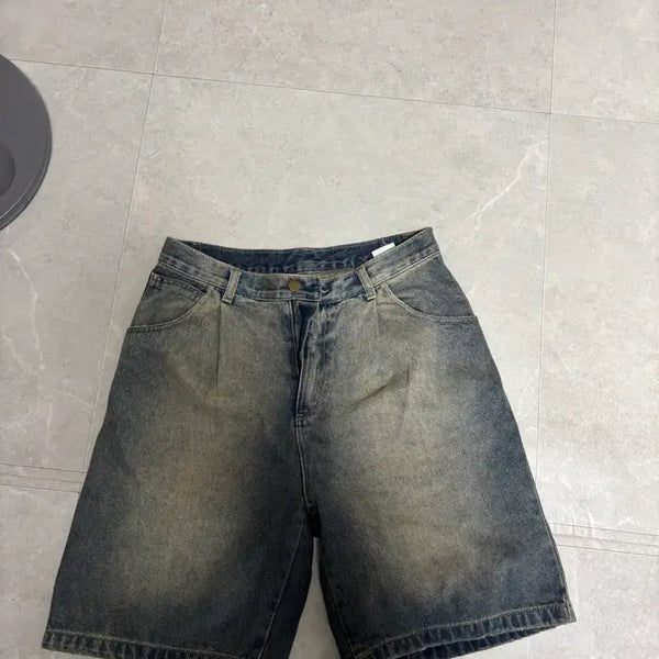 [BUNJANG] First Step Washed Wide Pants Bermuda Shorts Size 30 / 퍼스텝 워싱 와이드팬츠 버뮤다 30
