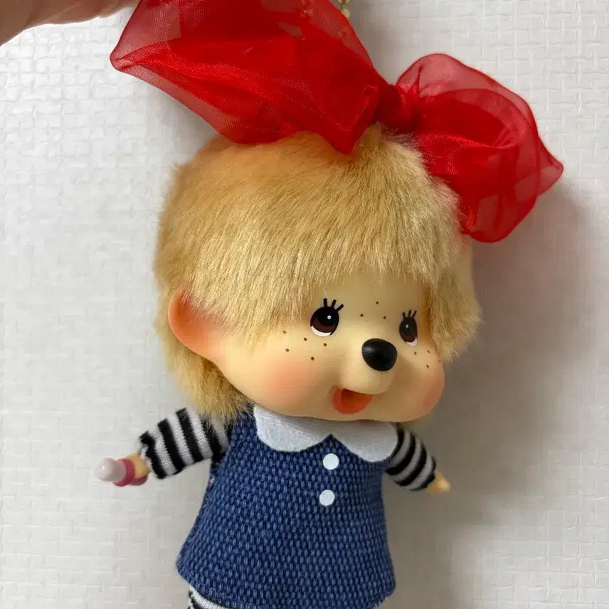 [BUNJANG] Hong Kong Edition Ribbon Monchhichi Keychain / 홍콩판 리본 몬치치 키링
