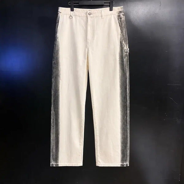 [BUNJANG] Harley-Davidson Painting Denim Pants White / 할리데이비슨 페인팅 데님팬츠 화이트