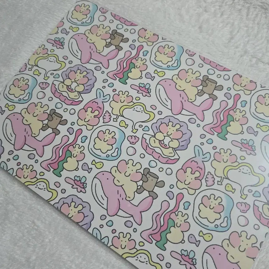 [BUNJANG] Chija Seokhaenim Sea Pattern Wrapping Paper / 치자 청핸님 바다속 패턴 랩핑지