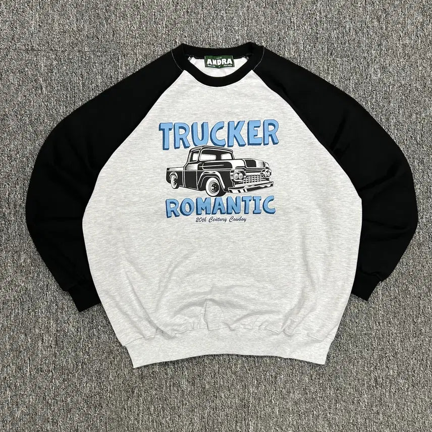 [BUNJANG] Romantic Trucker Sweatshirt / 트러커 로맨틱 맨투맨