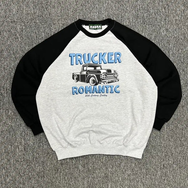 [BUNJANG] Romantic Trucker Sweatshirt / 트러커 로맨틱 맨투맨
