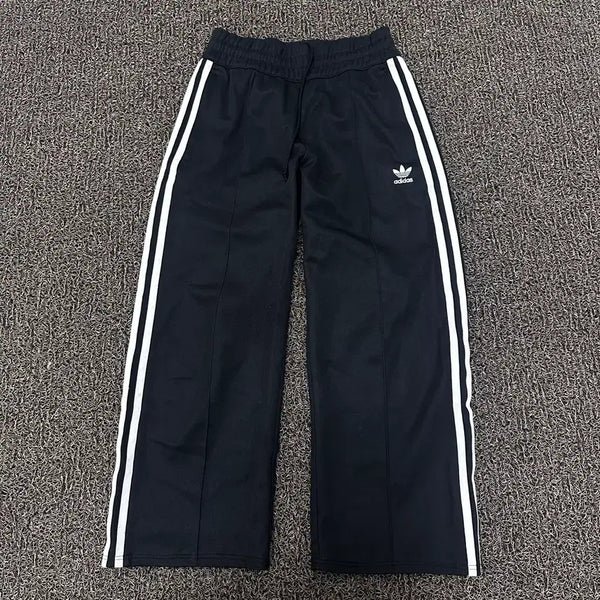 [BUNJANG] Adidas Firebird Logo Wide Track Pants Black XS / 아디다스 파이어버드 로고 와이드 트랙팬츠 추리닝 바지 운동복 블랙 XS