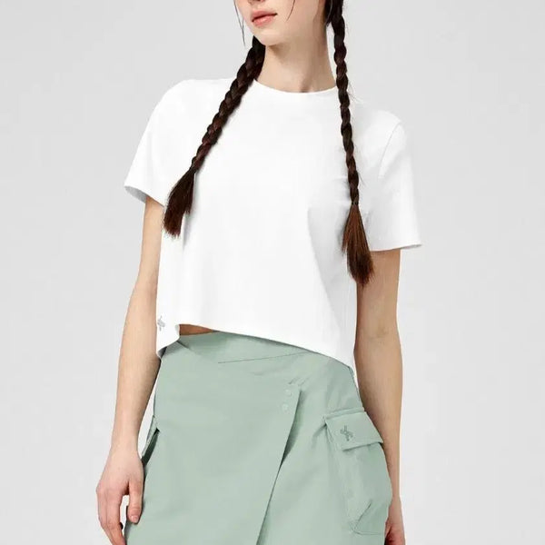 [BUNJANG] Xexymix Icefeather Light Crop Short Sleeve T-shirt (XL) / 젝시믹스 아이스페더 라이트 크롭 숏슬리브 / 블랙 화이트 XL