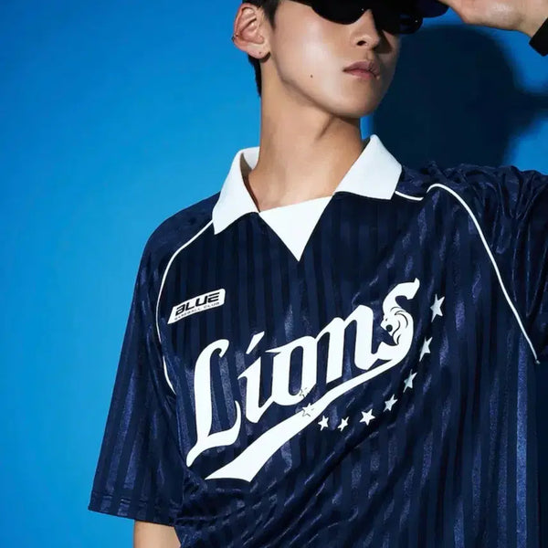 [BUNJANG] 8Seconds Samsung Sporty Collar Neck Navy S / 에잇세컨즈 삼성 스포티 칼라넥 네이비 S