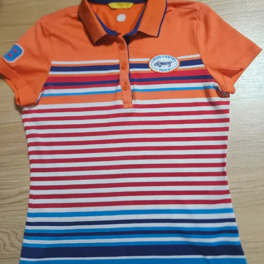 [BUNJANG] Louis Quatorze Striped Short-Sleeve Polo Shirt / 루이까또즈 스트라이프 반팔 카라티