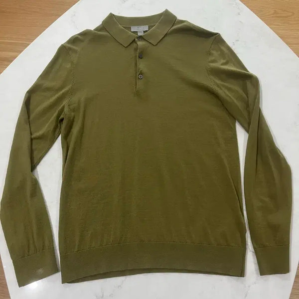 [BUNJANG] COS Olive Knit Polo Shirt / COS 올리브 색상 니트 카라티
