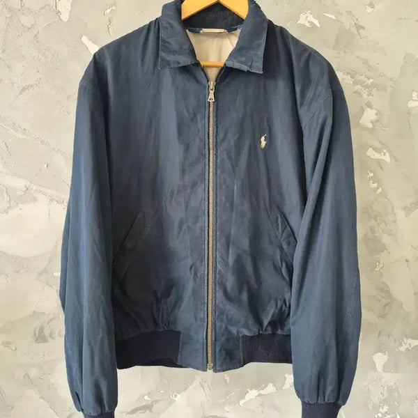 [BUNJANG] Polo Ralph Lauren Navy Blouson Jumper L 100% Cotton / 폴로 랄프로렌 네이비 블루종 점퍼  L 100% 면