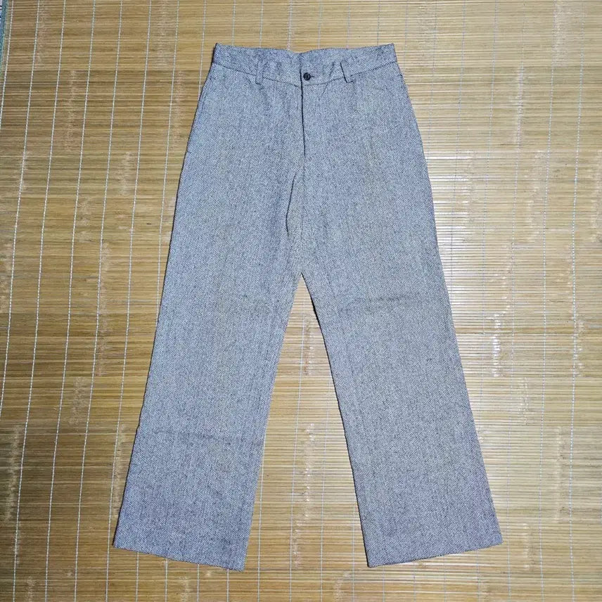 [BUNJANG] Wool Blend Herringbone Wide Pants (30-inch) / 울혼방 신치백와이드팬츠30인치  동계용