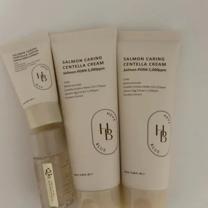 [BUNJANG] HEVE BLUE Salmon Centella Cream Set (2 Pieces) / HEVE BLUE 연어 센텔라 크림 2개 세트